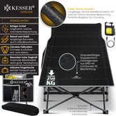 Veldbed - 1 Persoons - Kampeerbed - Stretcher - Zwart - KESSER®